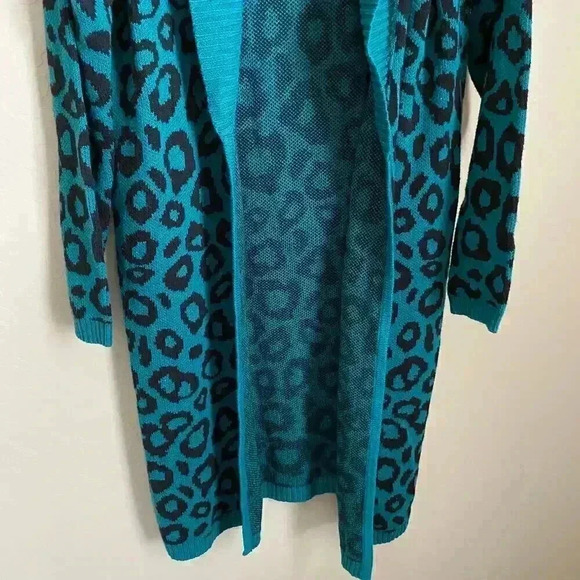 BCBGeneration Leopard-Print Long Cardigan - Picture 7 of 12